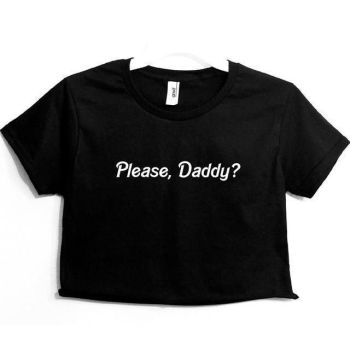 House Of Dasein Daddy Crop Top Ddlg Shirt - Black - S