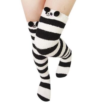 House Of Dasein Panda Bear Thigh Highs - Skin
