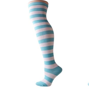 Hod Health & Home Blue Striped Thigh Highs - Blue
