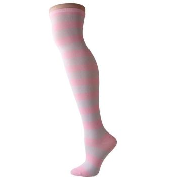 Hod Health & Home Pink Striped Thigh Highs - Pink