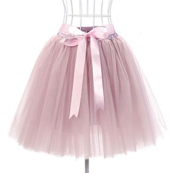 House Of Dasein Tulle Princess Tutu Skirt Women - Dusty Pink