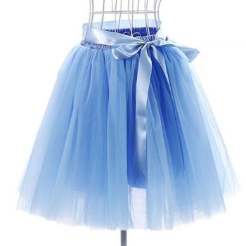 House Of Dasein Tulle Princess Tutu Skirt Women - Lake Blue