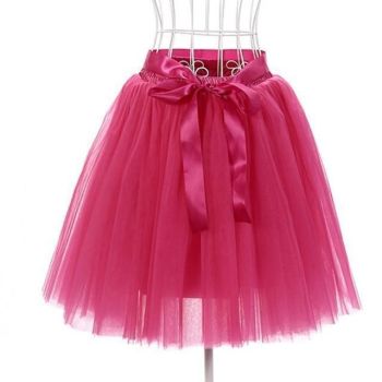 House Of Dasein Tulle Princess Tutu Skirt Women - Magenta