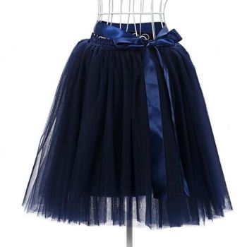 House Of Dasein Tulle Princess Tutu Skirt Women - Navy
