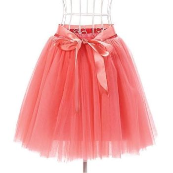 House Of Dasein Tulle Princess Tutu Skirt Women - Watermelon