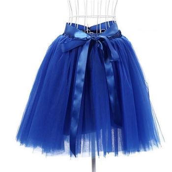 House Of Dasein Tulle Princess Tutu Skirt Women - Royal Blue
