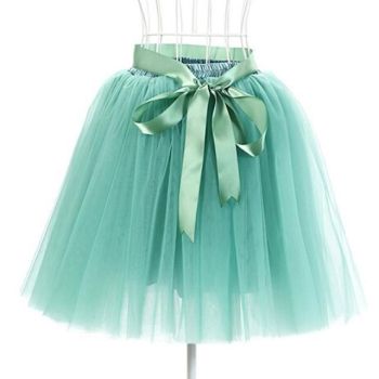 House Of Dasein Tulle Princess Tutu Skirt Women - Light Green
