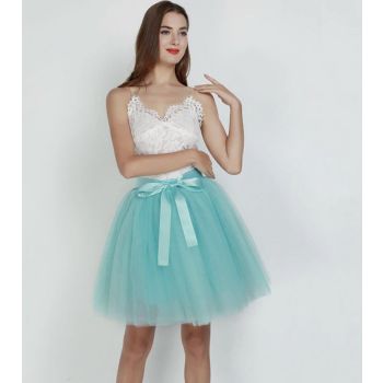 House Of Dasein Tulle Princess Tutu Skirt Women - Seafoam