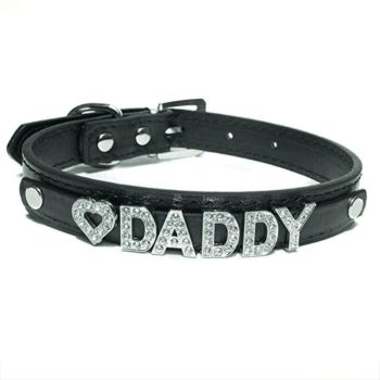 House Of Dasein Rhinestone Daddy Collar Ddlg Littles Accessories - Black