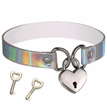 House Of Dasein Heart Locket Choker Ddlg Littles Accessories - Silver