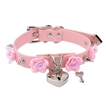 House Of Dasein Rose Locket Collar Ddlg Littles Accessories - Pink & Silver