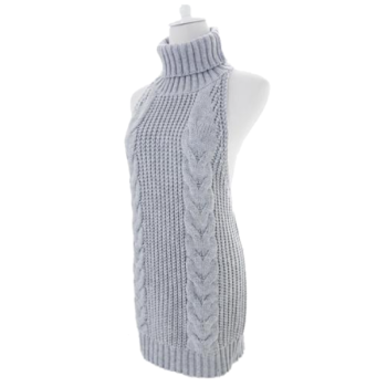 House Of Dasein Virgin Killer Dress - Grey