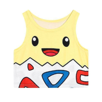 Hod Health & Home Pocket Monster Crop Tops - Tan - Togepi