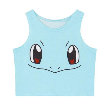Hod Health & Home Pocket Monster Crop Tops - Tan - Squirtle