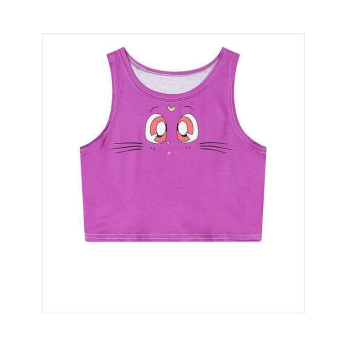 Hod Health & Home Pocket Monster Crop Tops - Tan - Luna Cat