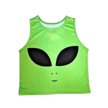 Hod Health & Home Pocket Monster Crop Tops - Tan - Alien
