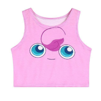 Hod Health & Home Pocket Monster Crop Tops - Tan - Happy Jigglypuff