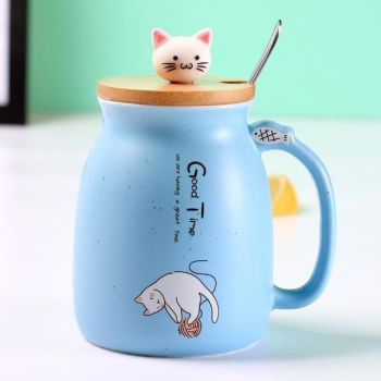 House Of Dasein Multi Purpose Kitten Mug - Blue
