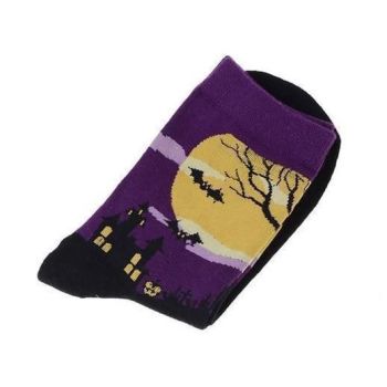 Hod Health & Home 5 Pairs Spooky Sockies - Purple