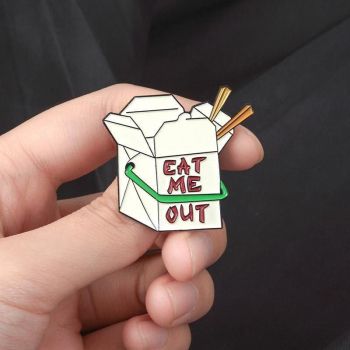 House Of Dasein Eat Me Out Pin Women Brooch Jewellery - White - Pin