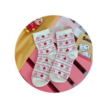 Hod Health & Home Strawberry Milk Socks - Striped White