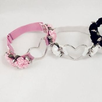 House Of Dasein Rose Heart Garter Lingerie Women - Pink - Ring