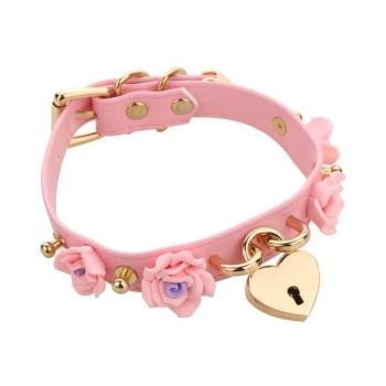 Veile Studios Golden Heart Locket Collar - Pink Gold