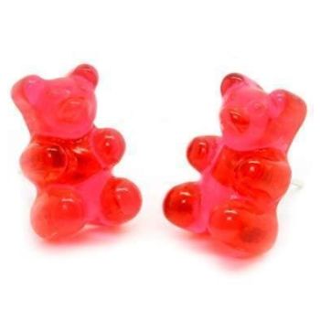 Veile Studios Gummy Bear Earrings - Red - Studs