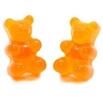 Veile Studios Gummy Bear Earrings - Orange - Studs