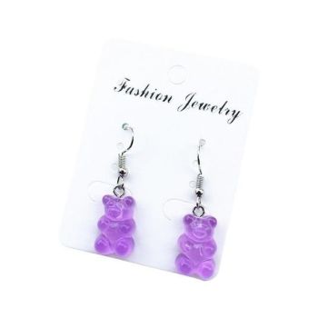 Veile Studios Gummy Bear Earrings - Purple - Dangle