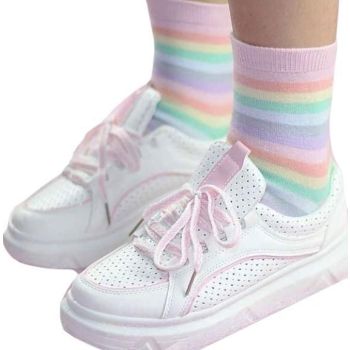 House Of Dasein Milky Rainbow Socks - Pastel Rainbow