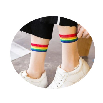 House Of Dasein Milky Rainbow Socks - Transparent Rainbow