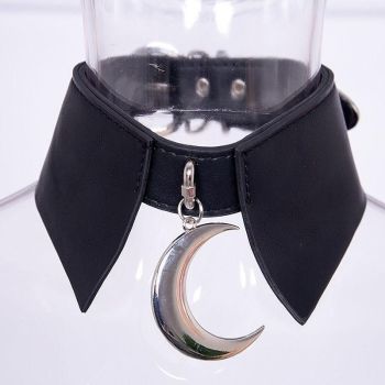House Of Dasein Mystic Moon Collar Bdsm Accessories - Black