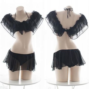 House Of Dasein Ethereal Princess Lingerie Set - Black