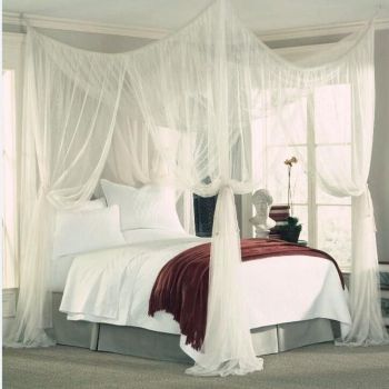 Hod Health & Home Square Bed Canopy - White