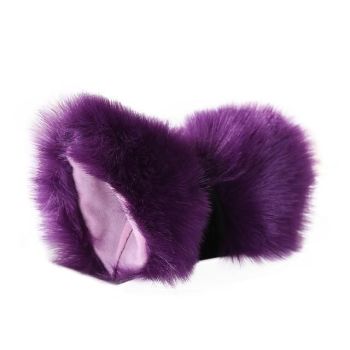 House Of Dasein Clip In Neko Ears Pet Play Ddlg Kitten Cosplay - Purple