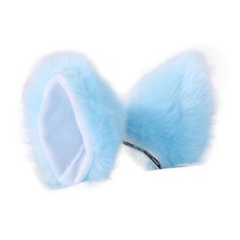 House Of Dasein Clip In Neko Ears Pet Play Ddlg Kitten Cosplay - Blue