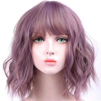 House Of Dasein Short Wavy Pastel Wig - Natural Pastel Purple
