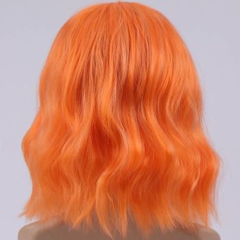 House Of Dasein Short Wavy Pastel Wig - Orange