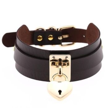 Veile Studios Locket Collar - Dark Brown