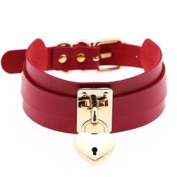 Veile Studios Locket Collar - Dark Red
