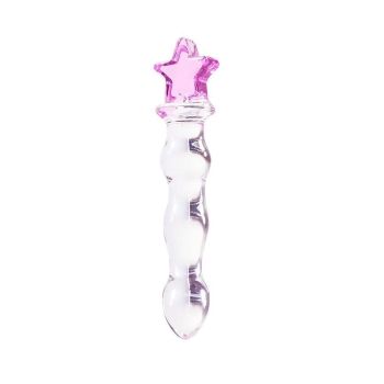House Of Dasein Glass Dildo Sex Toy Women - Pink - Star Wand