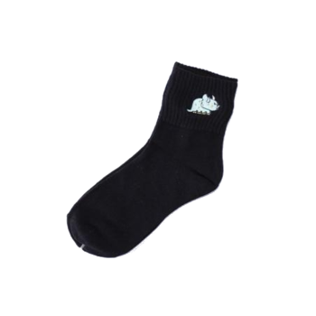 House Of Dasein Little One Dino Sockies - Black Triceratops