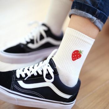 House Of Dasein Little One Dino Sockies - White Strawberry