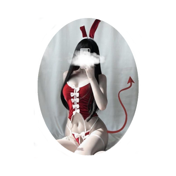 House Of Dasein Red Ribbon Bunny Set Cosplay - Red