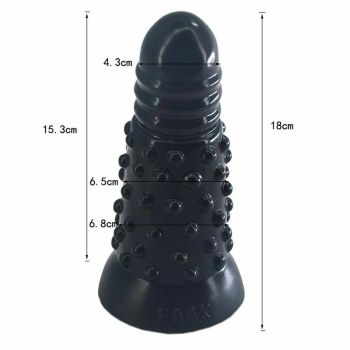 House Of Dasein Faak Silicone Anal Butt Plug 18Cm 7.1Inch Thick Dildo Dong Pink - Black