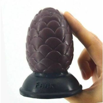 House Of Dasein Faak Silicone Butt Plug 9.5Cm 5.2Cm Thick Anal Dildo Brown Pink - Brown