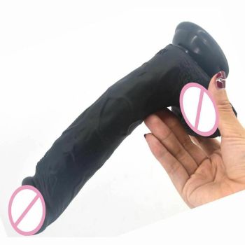 House Of Dasein 23Cm Silicone Realistic Dildo Butt Plug Anal Pink - Black