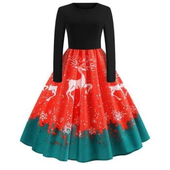 House Of Dasein Sweetest Little Christmas Dress - Xl - Red Reindeer