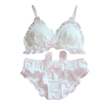 House Of Dasein White Or Pink Rabbit Lingerie Set Women Cosplay - White - L (C Cup)